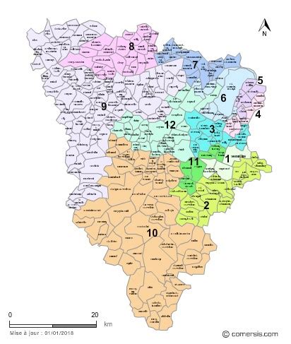 Répartition géographique des gardes des Yvelines (78)